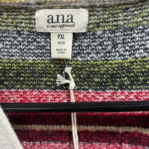 A.N.A. Knit Cardigan,V-neck,button-down,2 front pockets,plaid,warm,cozy,soft - Picture 7 of 10